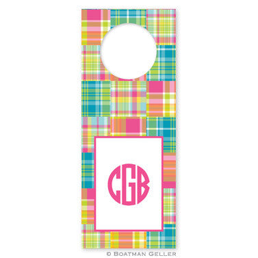 Madras Patch Bright Wine Tags