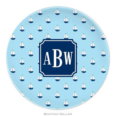Little Sailboat Melamine Plate