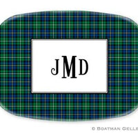 Black Watch Plaid Personalized Melamine Platter