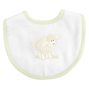 Lamb Applique Bib + $12 personalize
