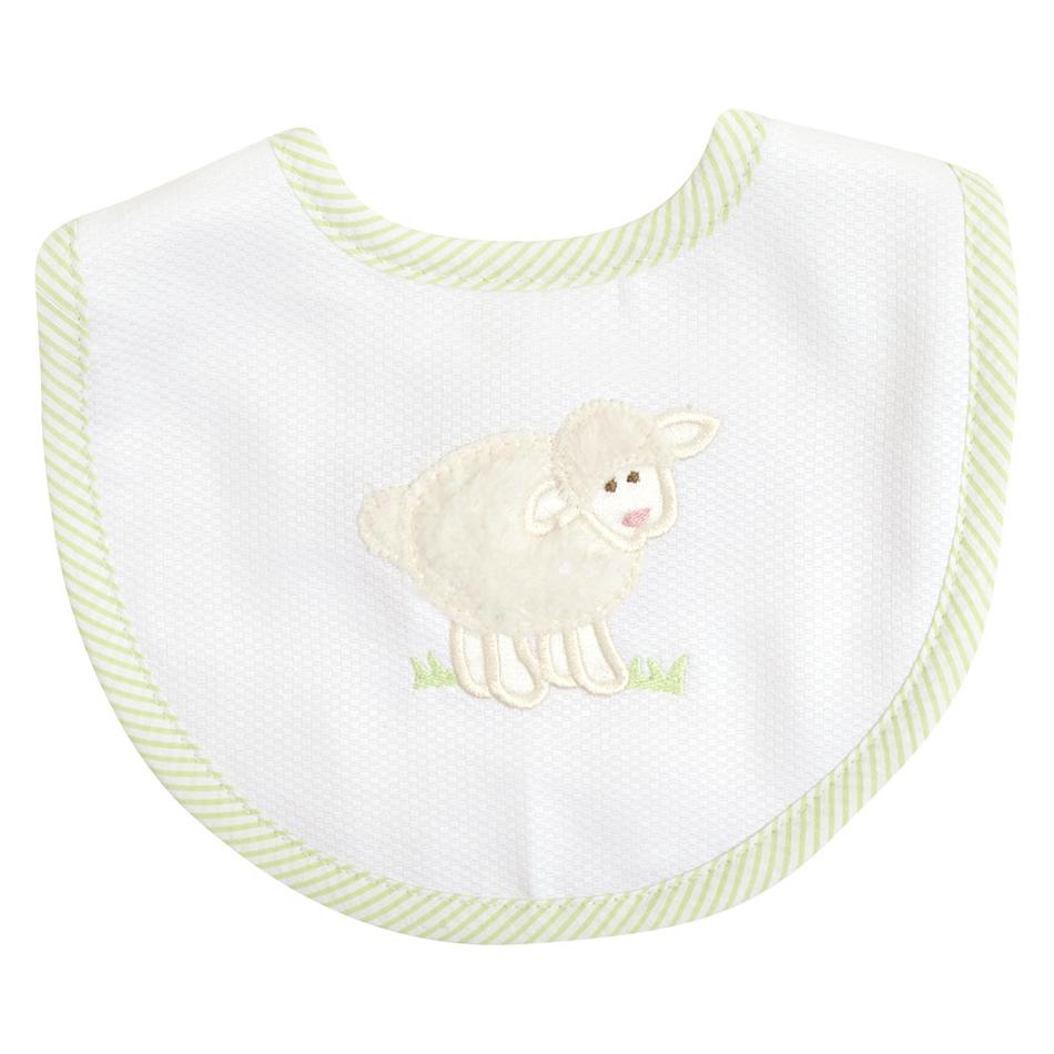 Lamb Applique Bib + $12 personalize
