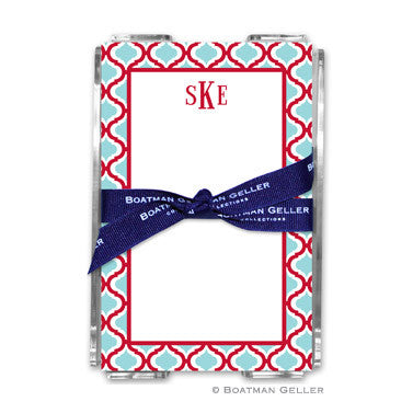 Kate Red & Teal Notepad