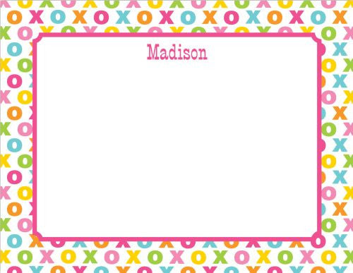 Hugs and Kisses Flat Notecard
