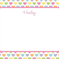 Candy Hearts Flat Notecard