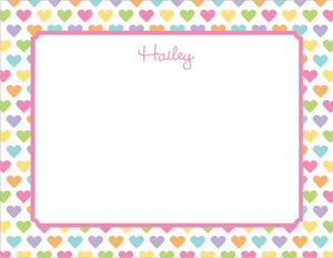 Candy Hearts Flat Notecard
