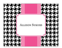 Alex Houndstooth Black Foldover Note
