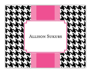 Alex Houndstooth Black Foldover Note