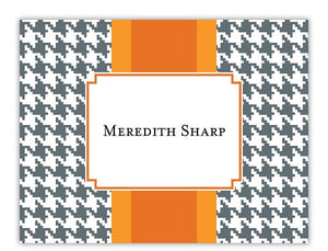 Alex Houndstooth Gray Foldover Note