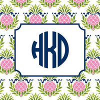 Pineapple Repeat Pink Foldover Note