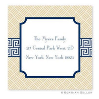 Greek Key Band Navy Stickers