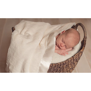 Satin Ruffle Trim Blanket