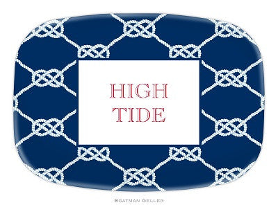 Nautical Knot Navy Melamine Platter