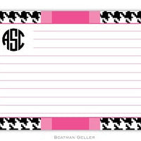 Alex Houndstooth Black Recipe Card