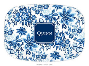 Classic Floral Blue Melamine Platter