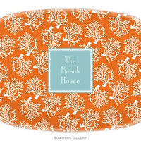 Coral Repeat Melamine Platter