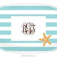 Stripe Starfish Melamine Platter