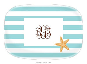 Stripe Starfish Melamine Platter