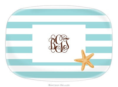 Stripe Starfish Melamine Platter