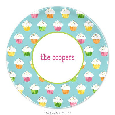 Rainbow Cupcakes Melamine Plate