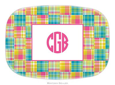 Madras Patch Bright Melamine Platter