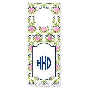 Pineapple Repeat Pink Wine Tags