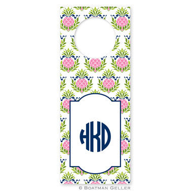 Pineapple Repeat Pink Wine Tags
