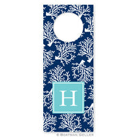 Coral Repeat Navy Wine Tags