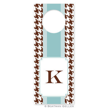 Alex Houndstooth Chocolate Wine Tags