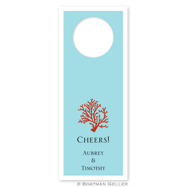 Coral Wine Tags