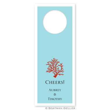 Coral Wine Tags