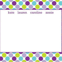 Big Dots Purple Flat Notecard