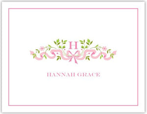 Ribbon Pink Foldover Note