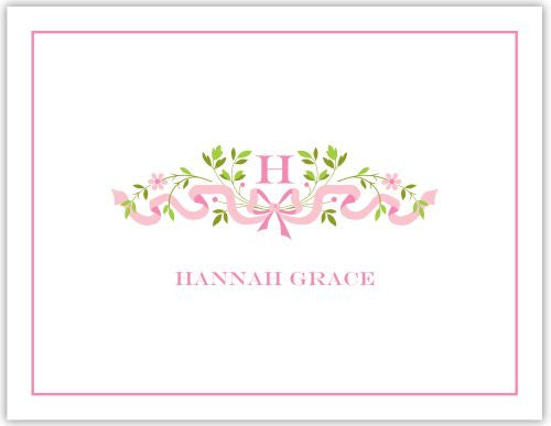 Ribbon Pink Foldover Note