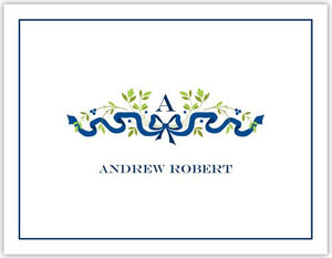 Ribbon Navy Foldover Note