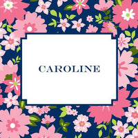 Caroline Floral Pink Foldover Note