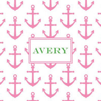 Anchors Pink Foldover Note