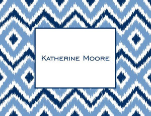 Ikat Blue Foldover Note