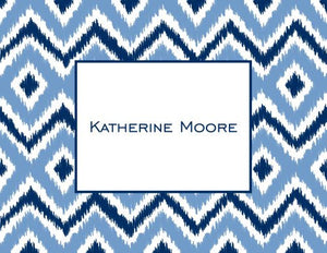 Ikat Blue Foldover Note