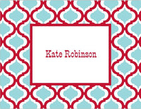 Kate Red and Teal Foldover Note
