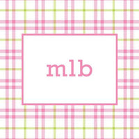 Miller Check Pink and Green Foldover Note