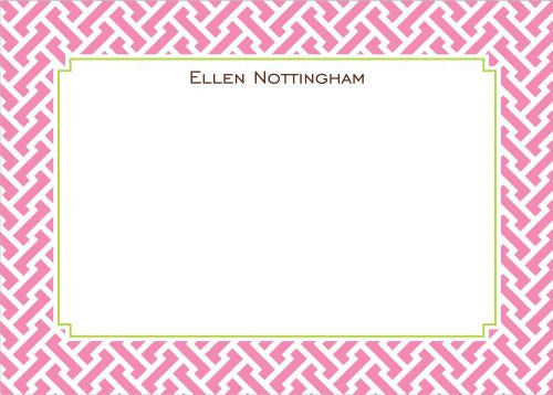 Stella Pink Flat Notecard