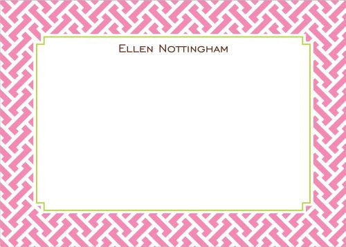 Stella Pink Flat Notecard