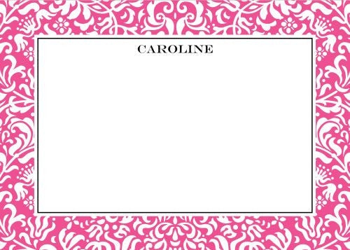 Chloe Raspberry Flat Notecard