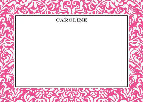 Chloe Raspberry Flat Notecard