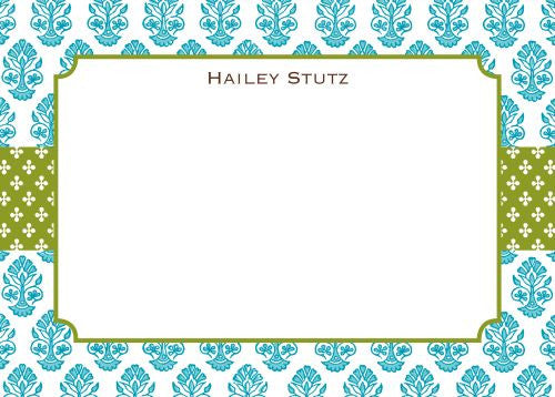 Beti Teal Flat Notecard