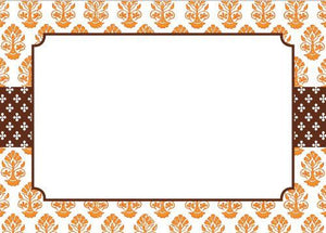 Beti Orange Flat Notecard