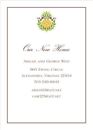 Pineapple Ribbon Flat Notecard