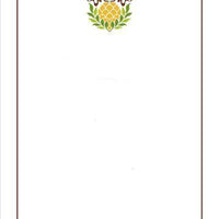 Pineapple Ribbon Flat Notecard