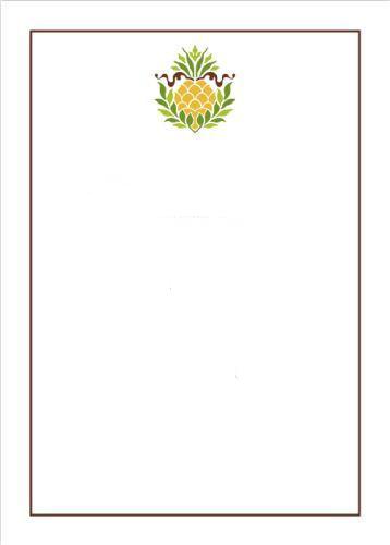 Pineapple Ribbon Flat Notecard