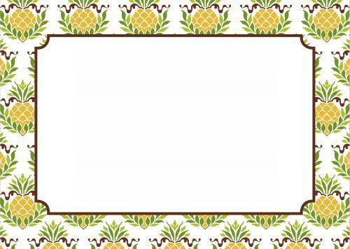Pineapple Repeat Flat Notecard